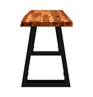 Bench with Live Edge 43.3" Solid Wood Acacia