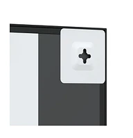vidaXL Wall Mirror Black 11.8"x11.8" Square Iron