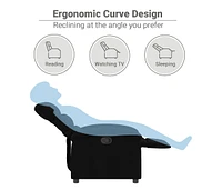 Recliner Chair Black Fabric