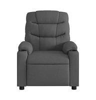 vidaXL Massage Recliner Chair Dark Gray Fabric