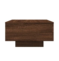 vidaXL Coffee Table Brown Oak 21.7"x21.7"x12.2" Engineered Wood