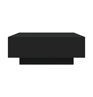 vidaXL Coffee Table with Led Lights 31.5"x31.5"x12.2