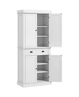 Homcom 72" Kitchen Pantry Cabinet with 2 Cupboards, Drawer