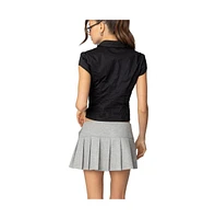 Edikted Womens Massie Tailored Button Up Shirt