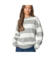 Edikted Women's Richie Oversized Striped Sweater