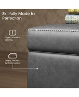 gaomon Upholstered Flip Top Storage Bench