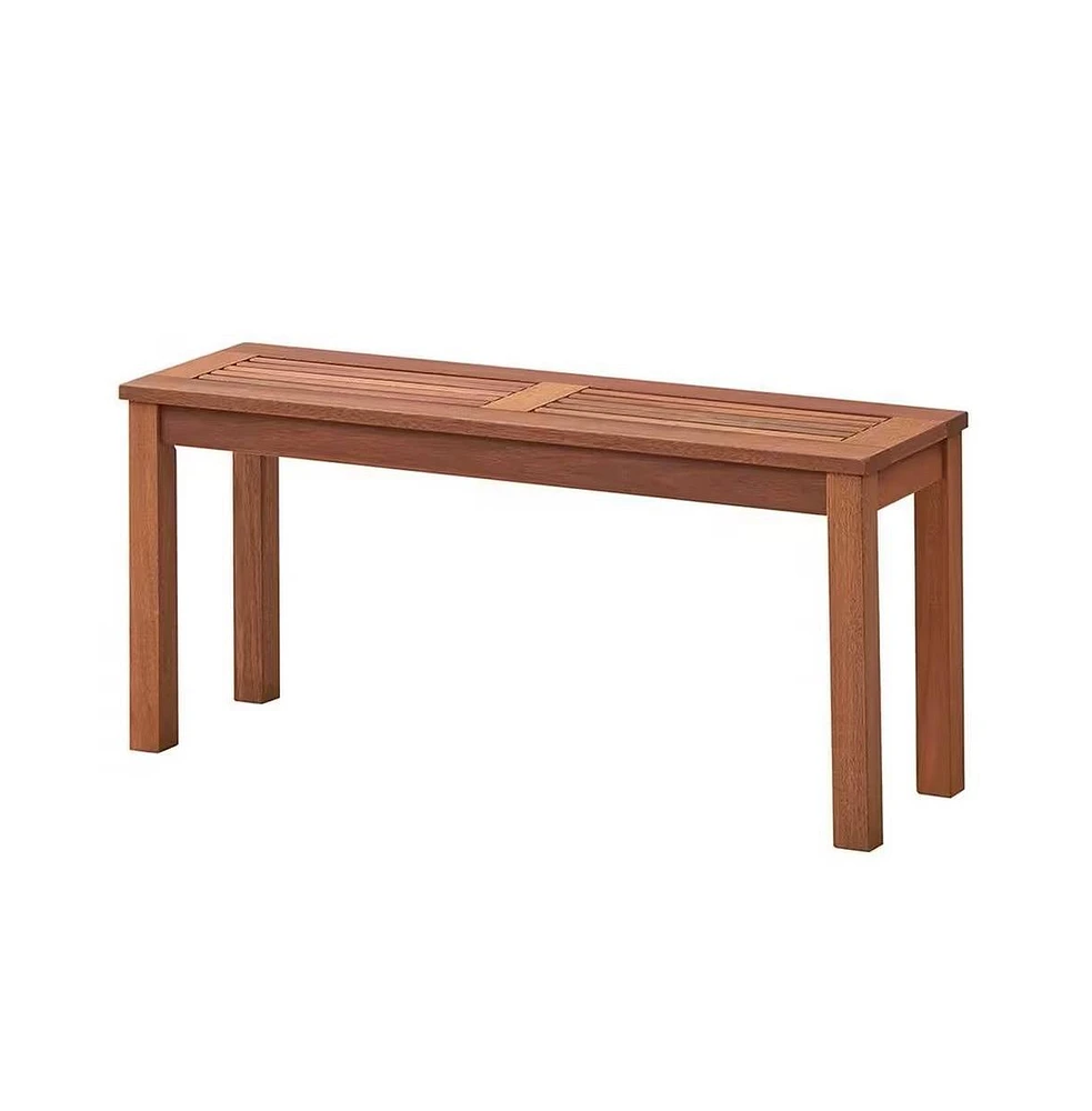 Slickblue Solid Wood Outdoor 2-Seat Backless Garden Bench