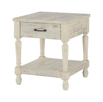 Slickblue Cottage Style 1-Drawer End Table Nightstand in Wood Finish