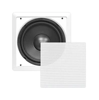 Pyle 10" In-Wall/In-Ceiling High Power Subwoofer with Dual Voice Coil, Flush Mount, White