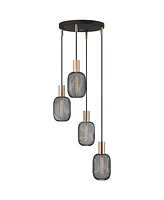 Possini Euro Design Coburn 16 1/2" Modern Pendant Chandelier Ceiling Light Fixture Dining Room Over Table Kitchen Island Foyer Hanging Multi-Light Bla