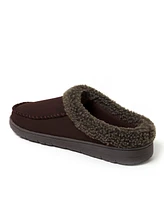 Dearfoams Men's Microsuede Moccasin Toe House Shoe Clog Slipper