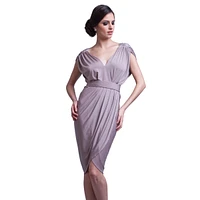 Pia Gladys Perey Women's Machine Washable Wrinkle Free Wrap Cocktail Dress