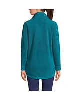 Lands' End Petite Anyweather Quarter Zip Fleece Tunic Pullover