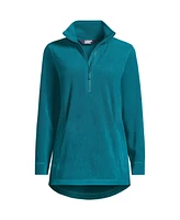 Lands' End Petite Anyweather Quarter Zip Fleece Tunic Pullover