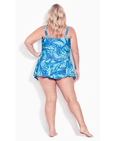 Avenue Plus Swim Print Skirt