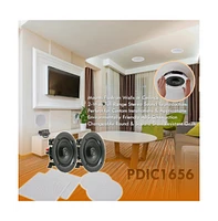 Pyle 5.25" In-Wall / In-Ceiling 2-Way Speakers - 150W Max Power Output, Includes Round & Square Grills