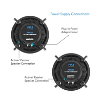 Pyle Dual 5.25" In-Wall / In-Ceiling 2-Way Full Range Stereo Speakers with Magnetic Grill (300W Max)