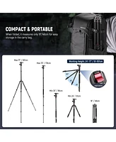 Neewer 77 inch Camera Tripod Monopod for Dslr, Phone with 360° Panoramic Ball Head, 2 Axis Center Column, Arca Type Qr Plate, Compact Aluminum Li
