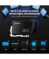 Neewer Rgb Video Light, 2500-10000K CRI97+ On Camera Selfie Light with App & 2.4G Control, 18 Light Scenes, 4300mAh Battery for Photography, SL90