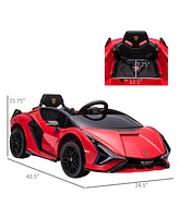 Aosom 12V Lamborghini Sian Licensed Electric Car for Kids,