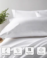 Pillowcase Set - 400 Thread Count, 100% Cotton Sateen, of 2 Pillow Covers, Breathable, Cooling