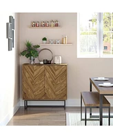 Slickblue Modern Entryway Sideboard Buffet Storage Cabinet for Dining and Organization