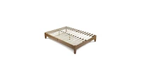 Slickblue Solid Wood Low Profile Platform Bed Frame in Pine Finish