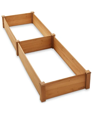 Casafield Outdoor Raised Garden Bed - Wooden Planter Box for Vegetables, Grass, Lawn, and Yard - 96 x 28 x 10, Natural