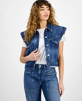 Boss Orange Women's Extended-Shoulder Denim Vest