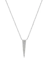 Diamond Pave Spike Pendant Necklace (1/10 ct. t.w.) 10k Yellow or White Gold, 15" + 2" extender, Created for Macy's