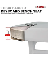 5 Core Keyboard Bench Piano Stool Thick Padded Seat Height Adjustable Keyboard Chair