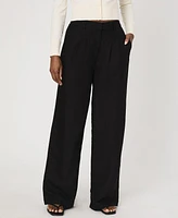 French Connection Women's Birdie Front-Pleat Wide-Leg Pants