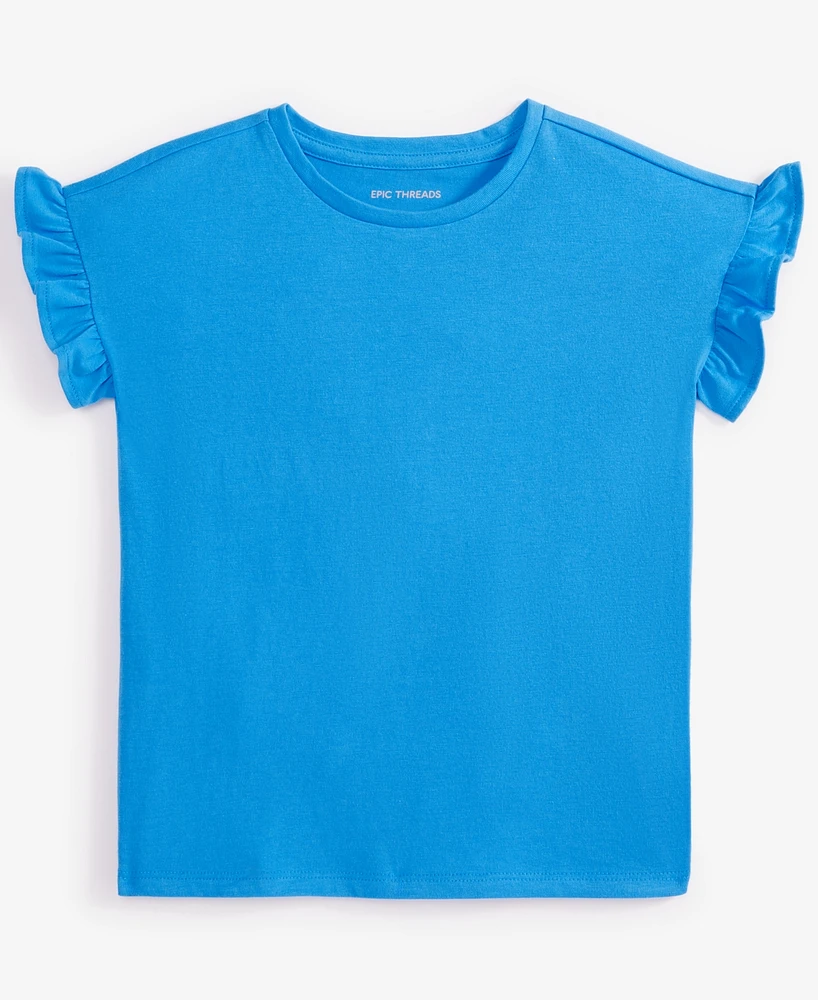 Epic Threads Toddler Girls Solid Ruffle T-Shirt, Exclusively at Macy's