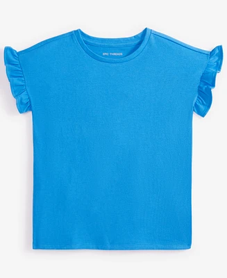 Epic Threads Toddler Girls Solid Ruffle T-Shirt, Exclusively at Macy's