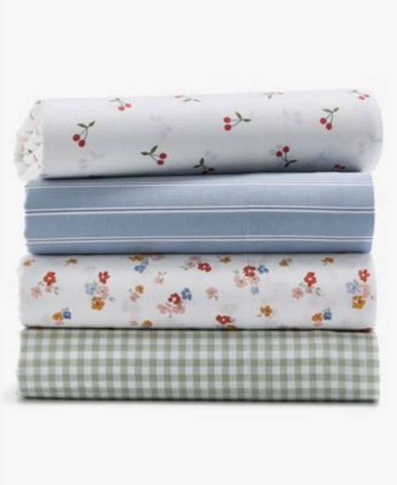 Arch Studio Printed Cotton Sateen Sheet Set Exclusively At Macys