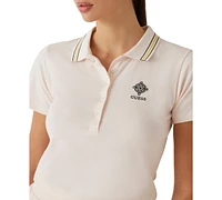 Guess Women's Suzanne Logo Graphic Polo Shirt