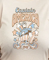 Hybrid Apparel Plus Captain America Graphic Pullover T-Shirt