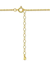 Giani Bernini Cubic Zirconia Interlocking Circle Pendant Necklace in Sterling Silver & 18k Gold-Plate, 16" + 2" extender, Exclusively at Macy's