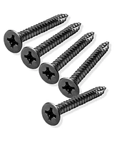 Cauldham Black Wood Screws #9 x 1-1/2 Inch for Door Hinges - 25 pack