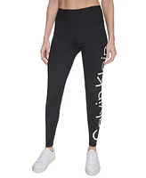 Calvin Klein Women's Active High-Waist Jumbo-Logo Full-Length Leggings