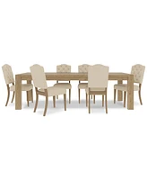 7pc Dining Set (Davie Rectangular Table & 6 Jesilyn Chairs)