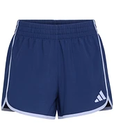 adidas Big Girls Elastic-Waistband Woven Shorts With Binding