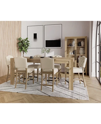 7pc Counter Height Dining Set (Davie Rectangular Table & 6 Jesilyn Stools)