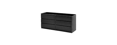 Slickblue Modern 6-Drawer Double Dresser for Spacious and Stylish Bedroom Storage