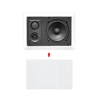 Pyle 8.0" In-Wall / Ceiling Speakers - 2-Way Stereo Sound, 400W Max Power, Flush Mount, White