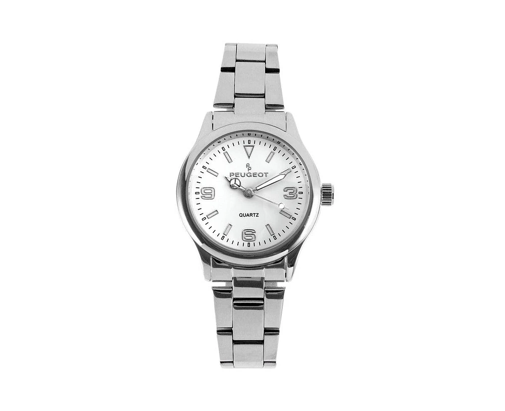 Peugeot Women's Silver Everyday Easy-Read 32mm Status Bracelet Watch