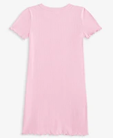 Epic Threads Little & Big Girls Ribbed Lettuce-Hem Dress, Exclusively at Macy's