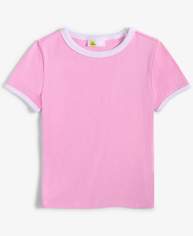 Little Girl Rib Baby Tee, Exclusively at Macy's