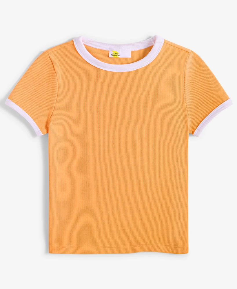Little Girl Rib Baby Tee, Exclusively at Macy's