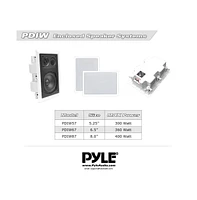 Pyle 5.25" Home In-Wall / Ceiling Speakers - 2-Way Stereo, Flush Mount, 300W Max Power Output